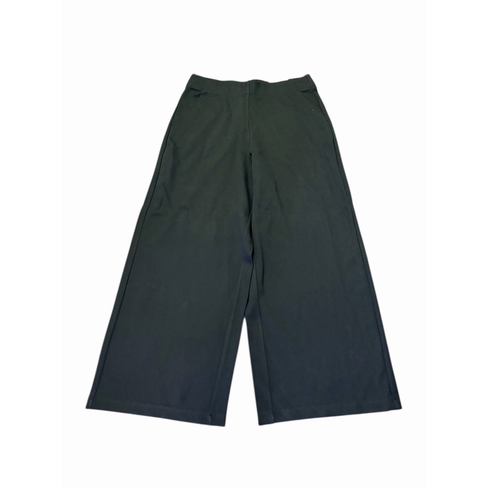 MAX‎ STUDIO LONDON Women's M High Rise Elastic Back Wide Leg Pants Black NWT